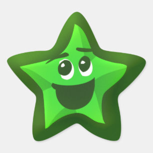 Thinkling Green Star Stickers