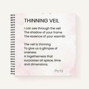 Thinning Veil - Awakening Poem Poster Notebook