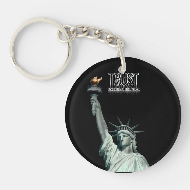Thiqa Statue of Liberty Keychain - Inspirational T (Front)