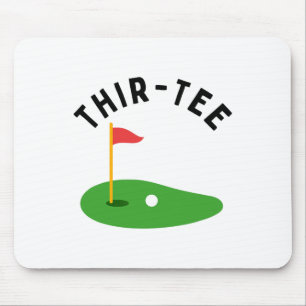 Thir-tee 30th Golf Birthday Party Thirtieth Golf P Mouse Pad