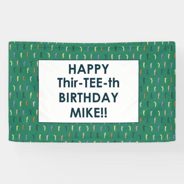 Thir-tee-th Birthday Banner (Horizontal)