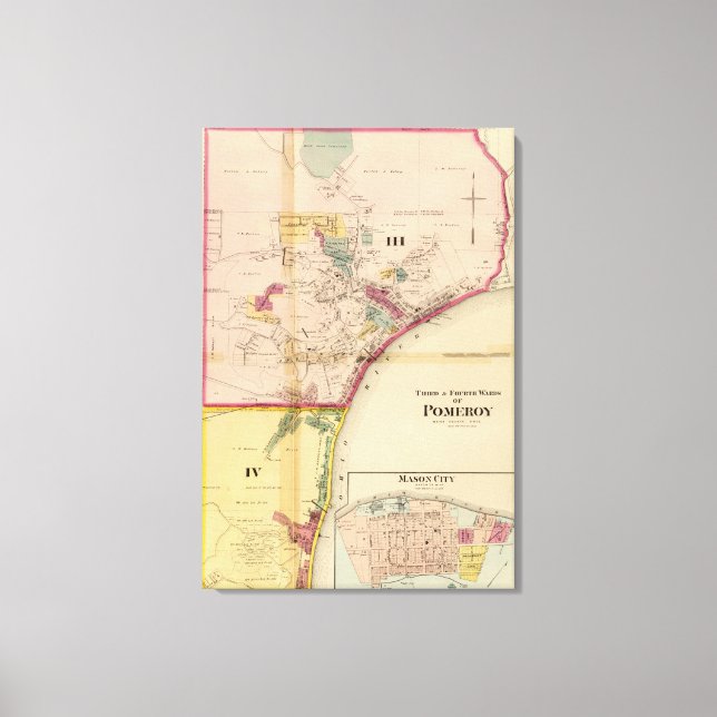 Third and fourth wards of Pomeroy Canvas Print (Front)