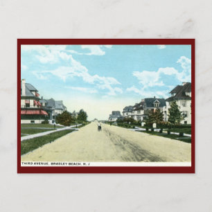 Third Avenue, Bradley Beach, NJ Vintage Postcard