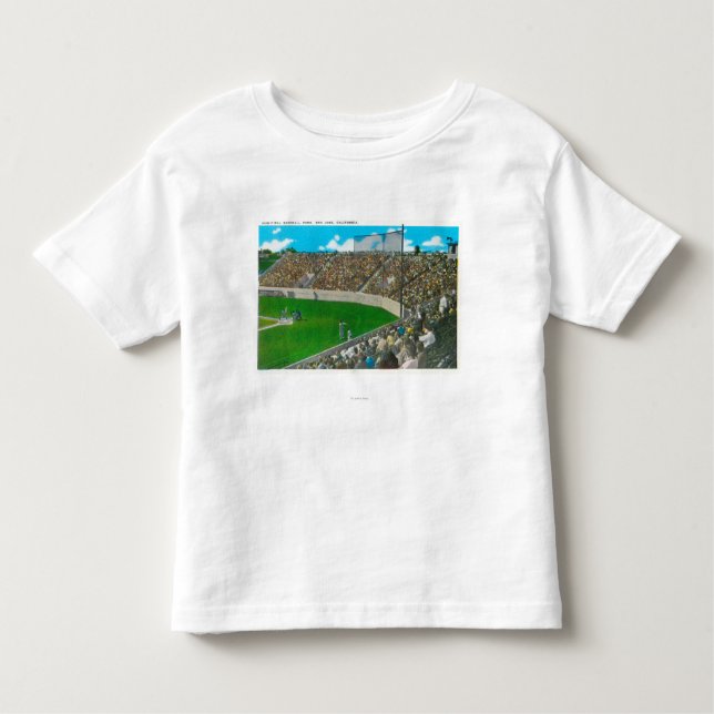Third Base Line View of Municipal Baseball Toddler T-Shirt (Front)