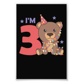 Third Birthday Bear For Children 3 Years Old Photo