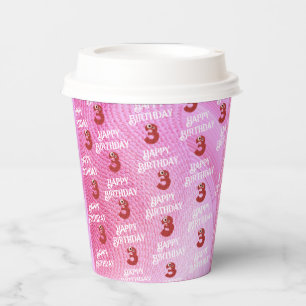Third Birthday Paper Cups
