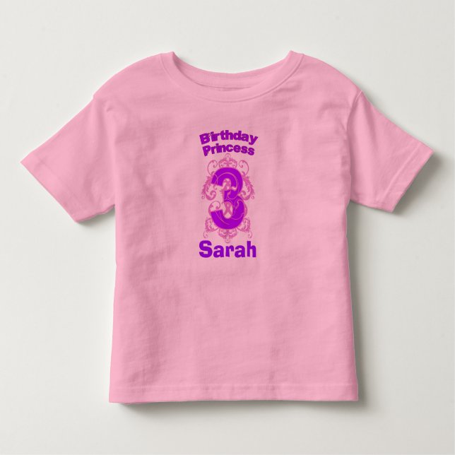 Third Birthday Princess Shirt (Front)