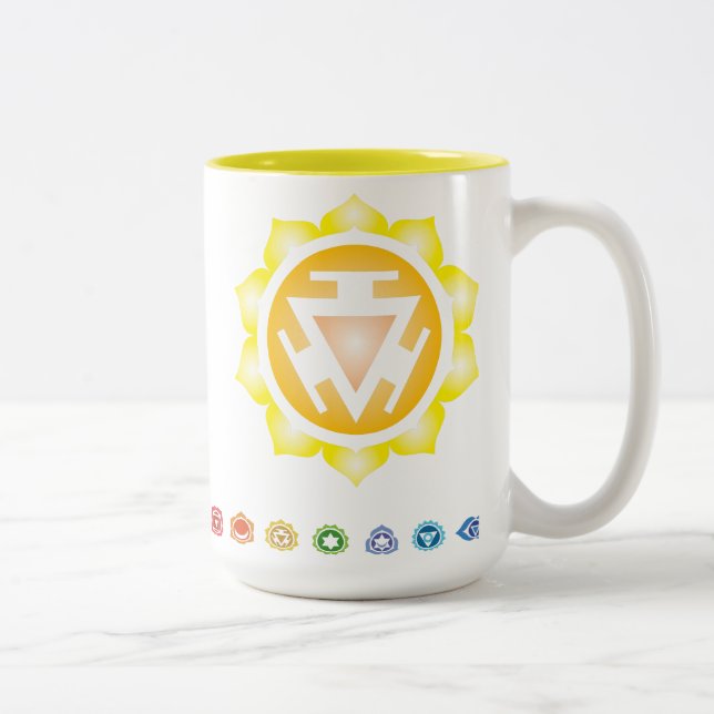 Third Chakra: claiming your power Two-Tone Coffee Mug (Right)