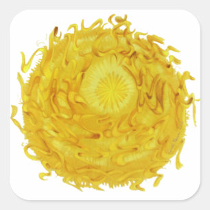 Third Chakra Healing Art #3 Square Sticker