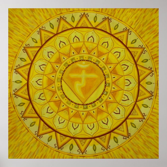 Third Chakra Mandala Poster (Front)