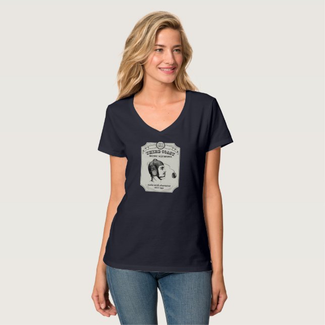 Third Coast - Radio With Character - women's V T-Shirt (Front Full)