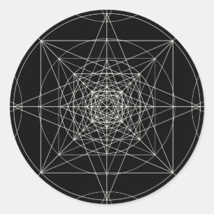 Third Dimensional Sacred Geometry Classic Round Sticker
