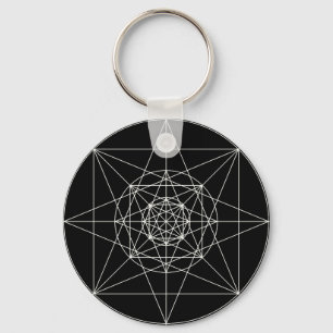 Third Dimensional Sacred Geometry Key Ring