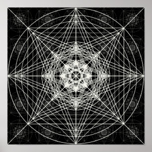 Third Dimensional Sacred Geometry Poster