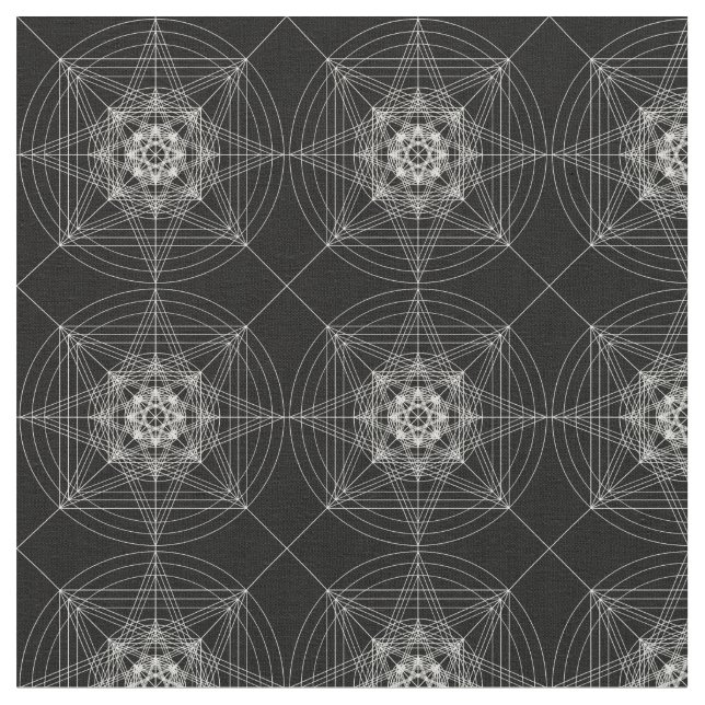 Third Dimensional Sacred Geometry (tripled) Fabric (Close Up)