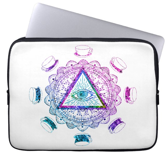 Third Eye All Seeing Eye Coffee Cup Laptop Sleeve (Front)