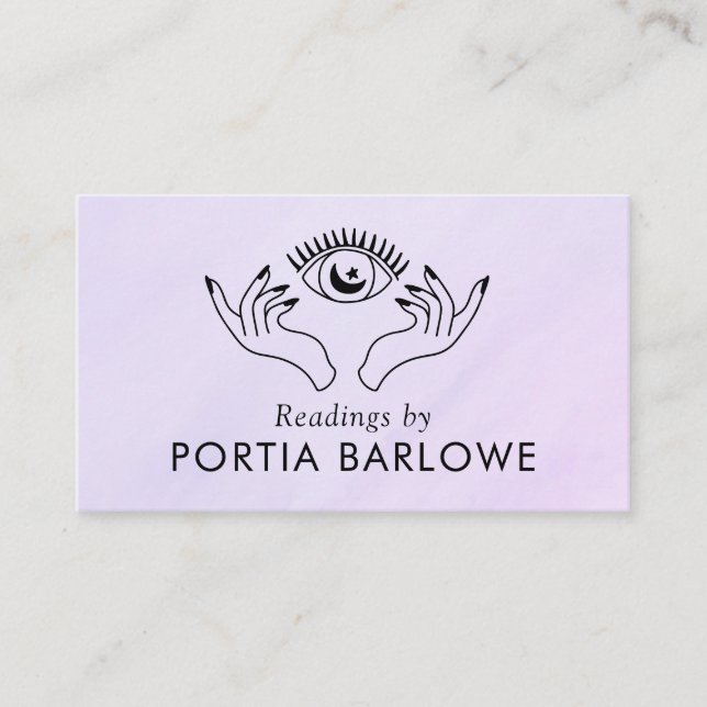 Third Eye and Hands Psychic Medium Business Card (Front)