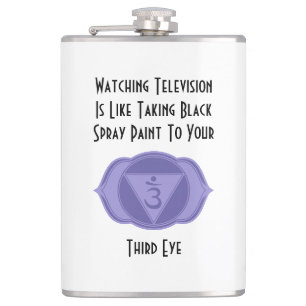 Third Eye Chakra Quote Hip Flask