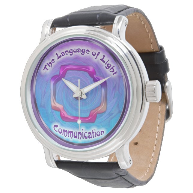 Third Eye Chakra symbol of Communication Watch (Angled)