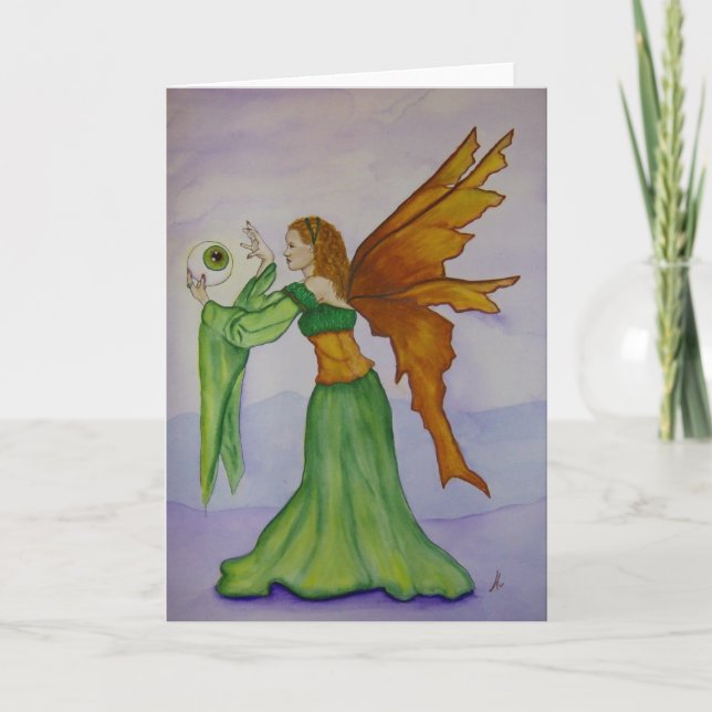 Third Eye Fairy Blank Greeting Card (Front)