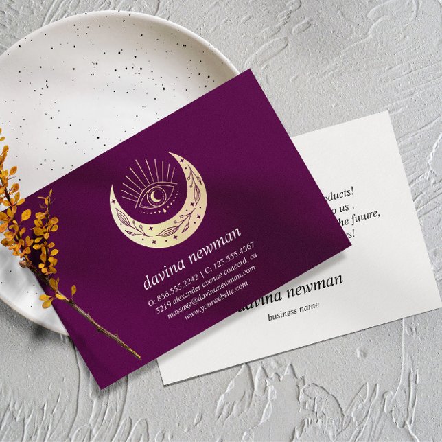 Third Eye Gold Moon Customer Thank you Boho Purple Enclosure Card (Creator Uploaded)