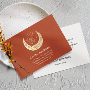 Third Eye Gold Moon Customer Thank you Boho Rust Enclosure Card