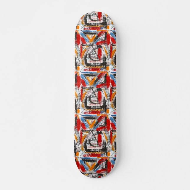 Third Eye-Hand Painted Abstract Art Skateboard (Front)