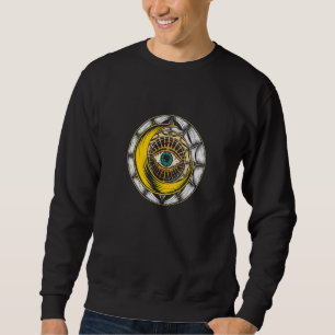 Third Eye Illuminati Moon Horror Mystic Halloween Sweatshirt