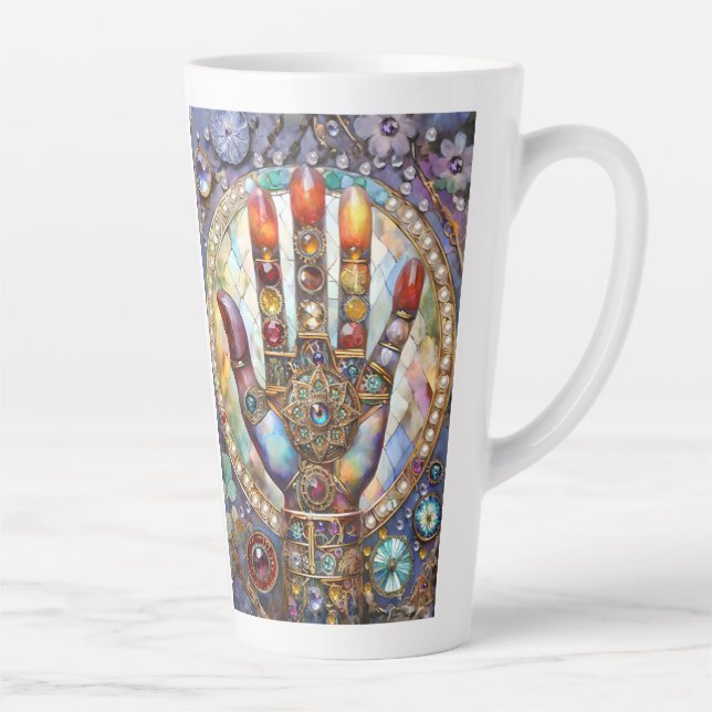 Third Eye Mystic Palm Latte Mug (Right)