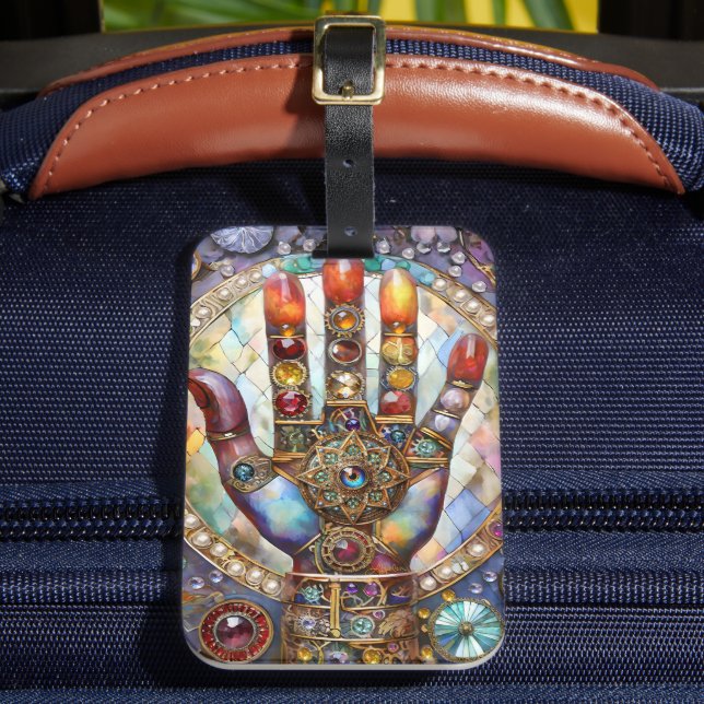 Third Eye Mystic Palm Luggage Tag (Front Insitu 2)