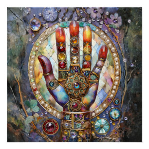 Third Eye Mystic Palm Poster