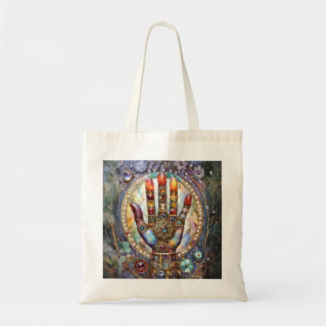 Third Eye Mystic Palm Tote Bag (Front)