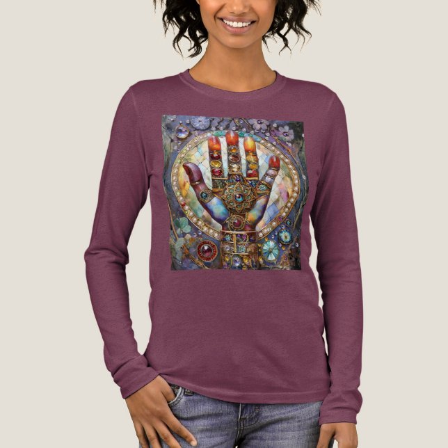 Third Eye Mystic Palm Tri-Blend Shirt (Front)
