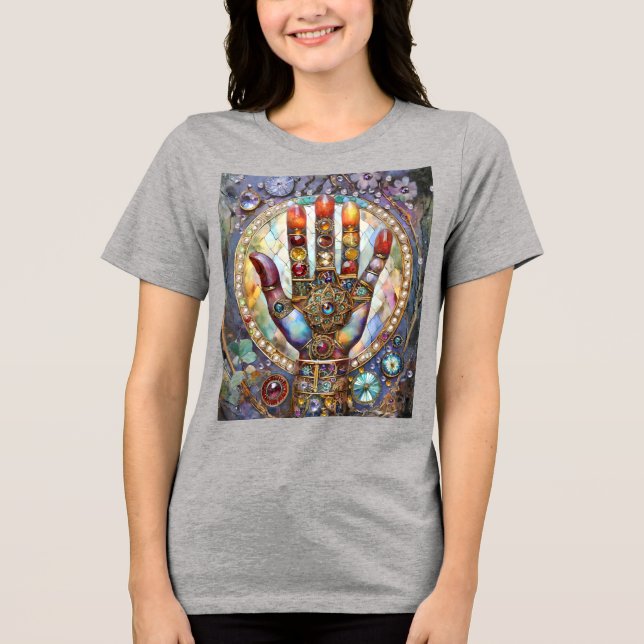 Third Eye Mystic Palm Tri-Blend Shirt (Front)