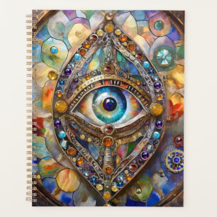 Third Eye on Stained Glass and Bronze Planner