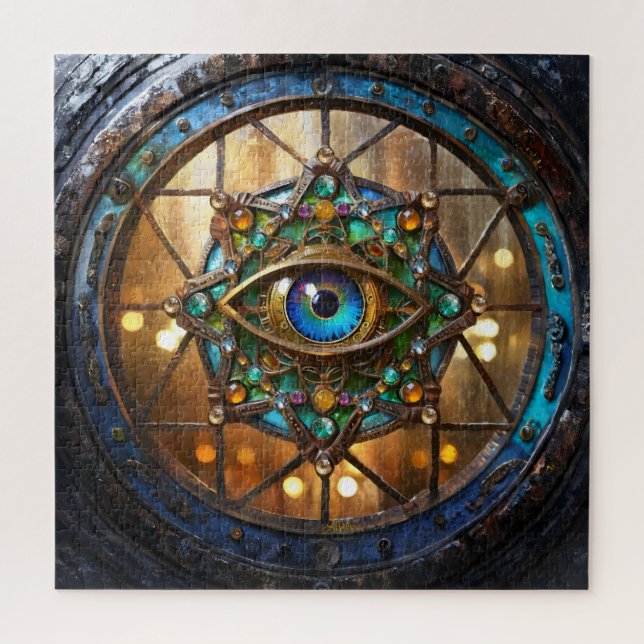 Third Eye Rustic Porthole Window Jigsaw Puzzle (Vertical)