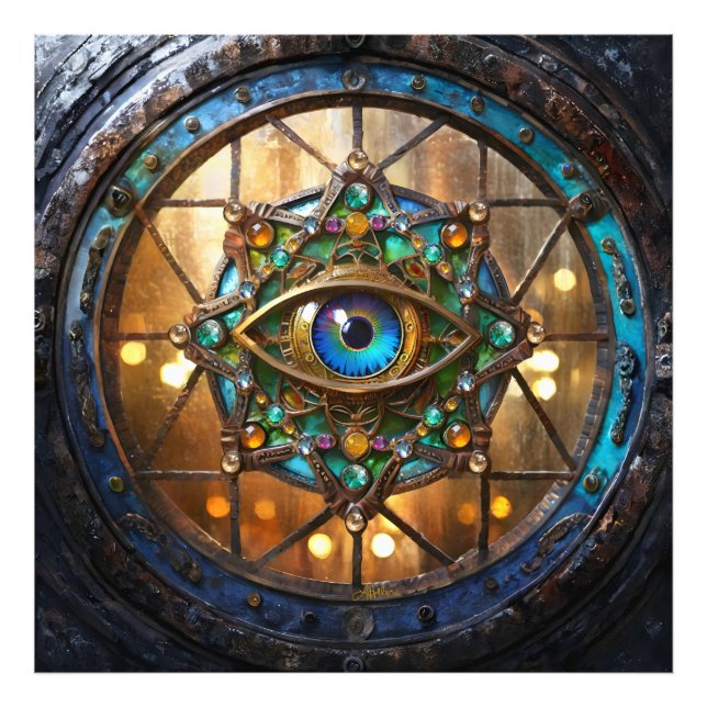 Third Eye Rustic Porthole Window Photo Print (Front)