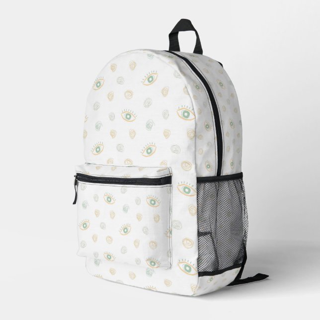 Third Eye Vibes Printed Backpack (Back Corner Right)