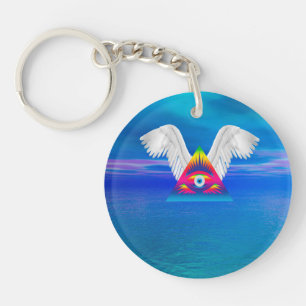 Third Eye with Wings Key Ring