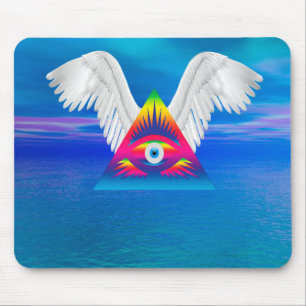 Third Eye with Wings Mouse Pad