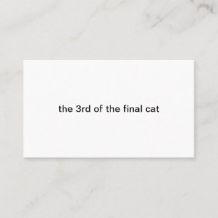 third for forth business card