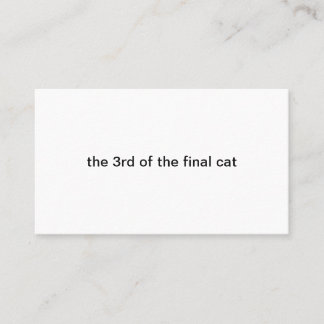 third for forth business card