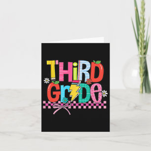 Third Grade Back To School 3rd Grade Coquette Teac Card