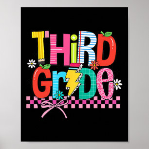 Third Grade Back To School 3rd Grade Coquette Teac Poster