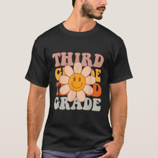 Third Grade Back To School Teacher Daisy Colourful T-Shirt