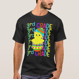 Third Grade Chicken Crack The Eggs Easter Day Boy  T-Shirt