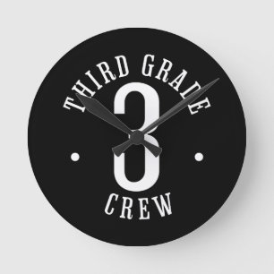 Third Grade Crew 3rd Grade Round Clock