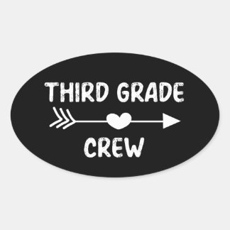 Third Grade Crew Oval Sticker