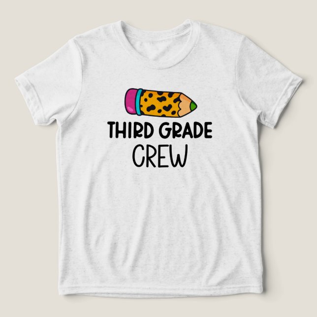 Third Grade Crew Tri-Blend Shirt (Design Front)