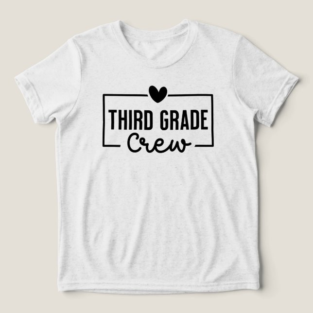 Third Grade Crew Tri-Blend Shirt (Design Front)